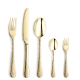 champagne [product_cutlery_type] [product_knife_type] 13/0-18/0 CRYSTAL Besteckset 30-teilig PVD champagner 