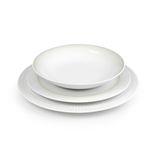 MOSAIC Geschirr Set weiß 18-teilig