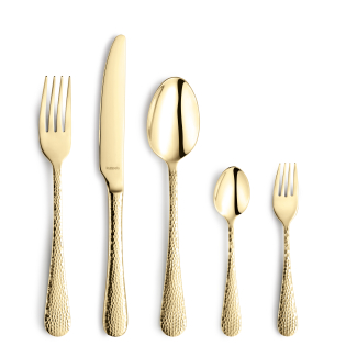 champagne [product_cutlery_type] [product_knife_type] 13/0-18/0 CRYSTAL Besteckset 30-teilig PVD champagner 