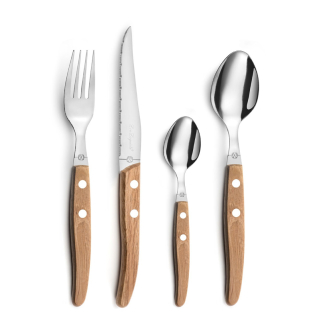 wood [product_cutlery_type] [product_knife_type] 18/0 CANOPÉE Besteckset 24-teilig holz 