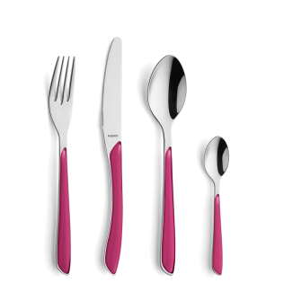 PRISMA Besteckset 24-teilig himbeerrot