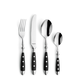 black [product_cutlery_type] [product_knife_type] 13/0-18/0 COUNTRY Besteckset 24-teilig schwarz 
