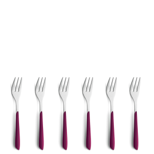 PRISMA Kuchengabel Set 6-teilig wildberry